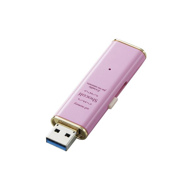 エレコム USB3.0対応スライド式USBメモリ「Shocolf」 MF-XWU332GPNL