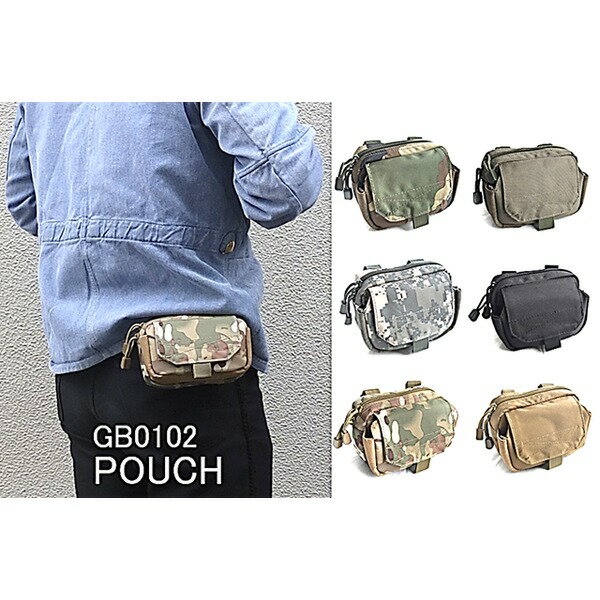 GP0102裏防水加工布仕様小物入れポーチ　ACU