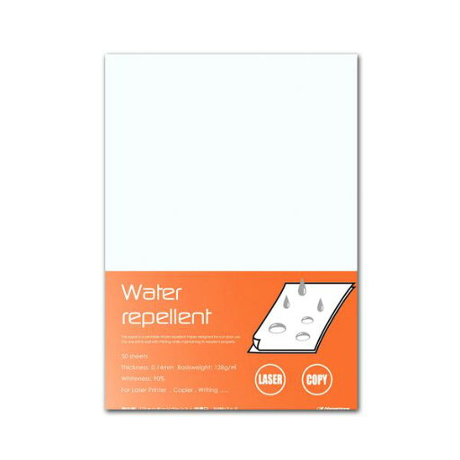 (まとめ) 長門屋商店 撥水紙 ウォーターリペレント A4 特厚口 128g ナ-WR301 1冊(50枚) 【×5セット】 (まとめ) 長門屋商店 撥水紙 ウォーターリペレント A4 特厚口 128g ナ-WR301 1冊(50枚) 【×5セット】