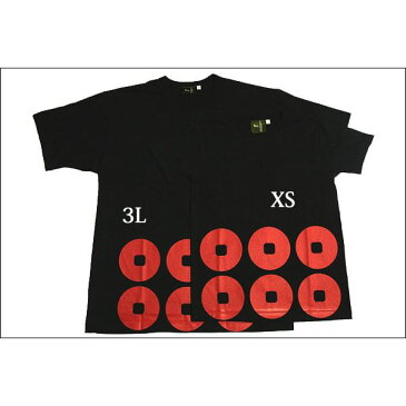 戦国武将Tシャツ 【真田幸村 六連銭】 XLサイズ 半袖 綿100% ブラック(黒) 〔メンズ 大きいサイズ Uネック おもしろ〕 送料込!