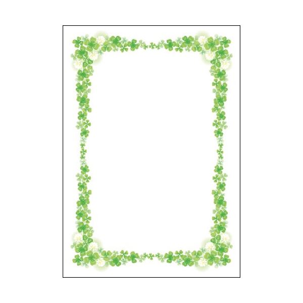 （まとめ） ササガワ 証書用紙 A4判 クローバー【×20セット】