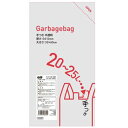(まとめ) TANOSEE 手つきゴミ袋 半透明 20-25L 1パック(50枚) 【×15セット】(3)