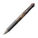 （まとめ） TANOSEEノック式ゲルインク3色ボールペン （軸色 ブラック） 1本 【×30セット】