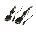StarTech.com 高解像度VGAケーブル 3.5mmステレオミニプラグ付 7.6m オス/オス MXTHQMM25A 1本(2)