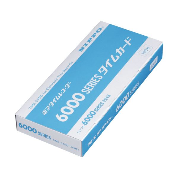 (まとめ) ニッポー ニッポー用タイムカード 6000シリーズカード 1パック(100枚) 【×10セット】