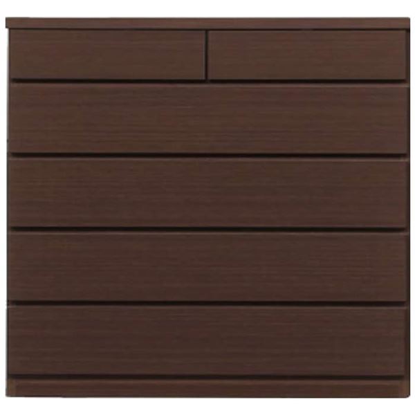 頑丈薄型チェスト/収納棚【5段 幅90cm ブラウン木目調】 奥行30cm 日本製 『ウスピッタ』【完成品】