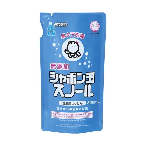 (まとめ) シャボン玉石けん シャボン玉 スノール詰替用 800ml 1パック 【×10セット】 送料無料！