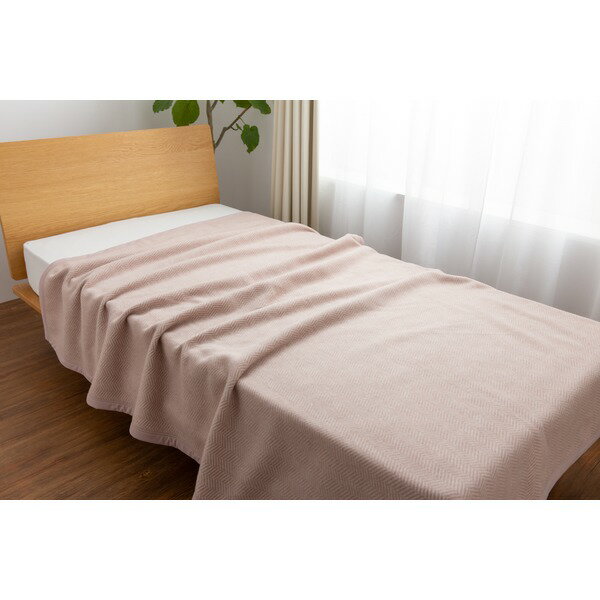 ウール100％ 毛布/寝具 【シングル ピンク】 約140×200cm 洗える 日本製 保温性 吸湿性抜群 NIKKE×Niceday 〔ベッドルーム〕【代引不可】