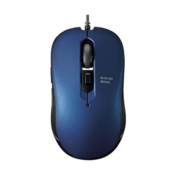 (まとめ)サンワサプライ 有線ブルーLEDマウスブルー MA-BL114BL 1個【×5セット】
