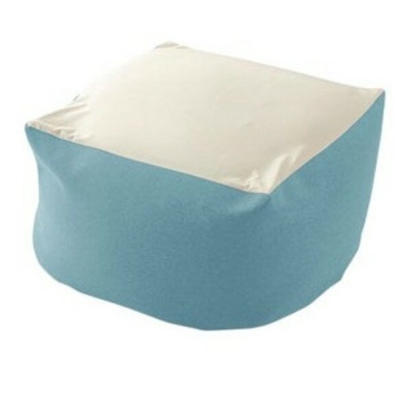 カバーリング ビーズクッション/ビッグクッション 【Lサイズ ライトブルー】 洗えるカバー 〔リビング..