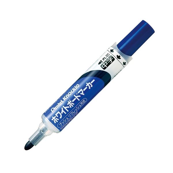 (まとめ）ぺんてる ボードマーカーノックル EMWLM-C中字青10本【×5セット】 送料無料！