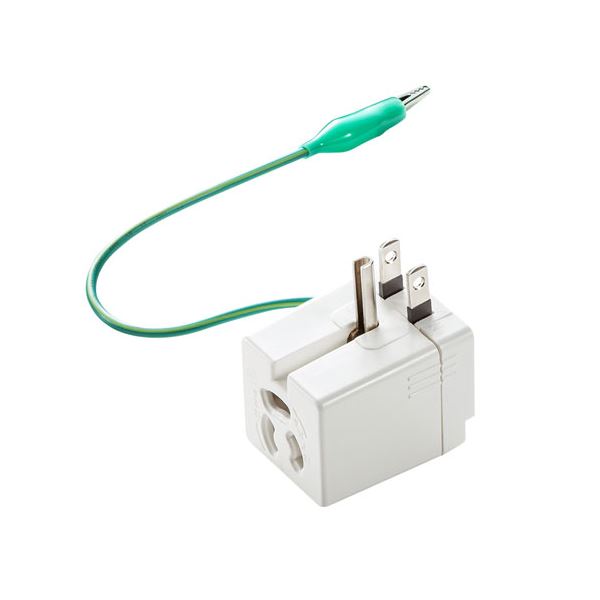 (まとめ) サンワサプライ 温度ヒューズ内蔵アダプタ TAP-AD9W 【×2セット】