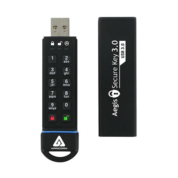 Apricorn AegisSecure Key ÏؔԍΉUSB[ 30GB ASK3-30GB 1