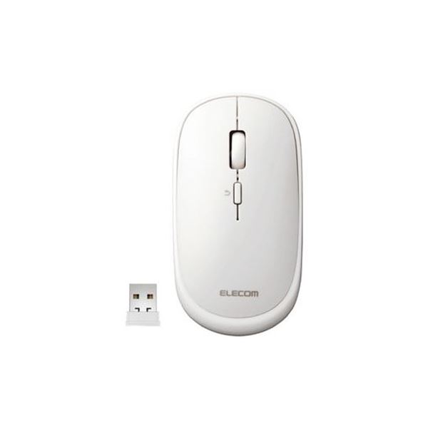 (まとめ)エレコム 薄型無線マウス ホワイト M-TM10DBWH【×3セット】