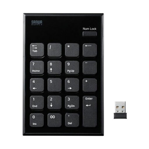 サンワサプライ ワイヤレスUSBテンキー ブラック NT-WL21BK 1個 サンワサプライ ワイヤレスUSBテンキー ブラック NT-WL21BK 1個