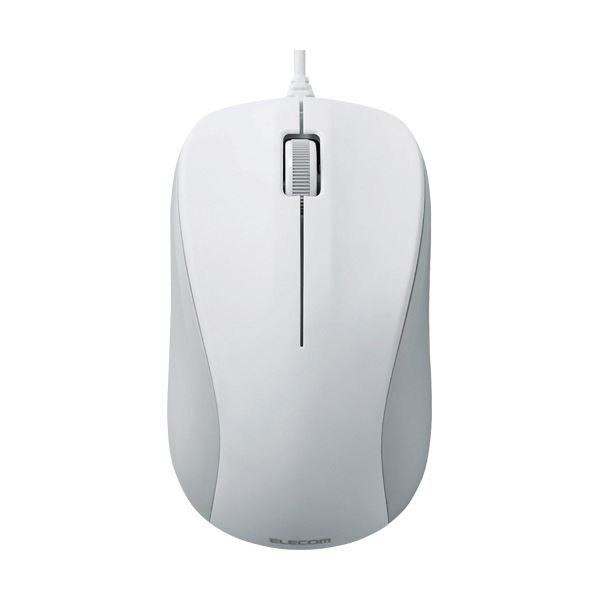 (まとめ)エレコム USB光学式マウス 3ボタンRoHS指令準拠 Mサイズ ホワイト M-K6URWH/RS 1セット(5個)【×3セット】
