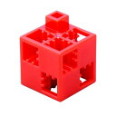 （まとめ）Artecブロック 基本四角 100P 赤【×3セット】