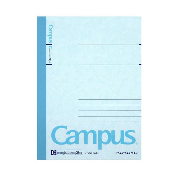(まとめ) コクヨ キャンパスノート(細横罫) B7 C罫 36枚 ノ-231CN 1冊 【×100セット】