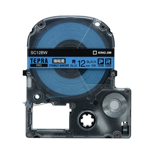 (まとめ) キングジム テプラ PRO テープカートリッジ 強粘着 12mm 青/黒文字 SC12BW 1個 【×10セット】 (まとめ) キングジム テプラ PRO テープカートリッジ 強粘着 12mm 青/黒文字 SC12BW 1個 【×10セット】