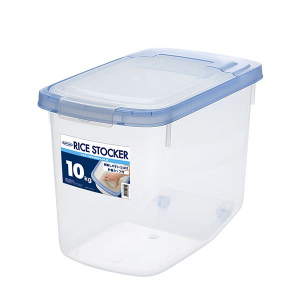 米びつ/ライスストッカー 【10型 10kg】 計量カップ付き キャスター付き ラストロウェア スライド 〔キ..