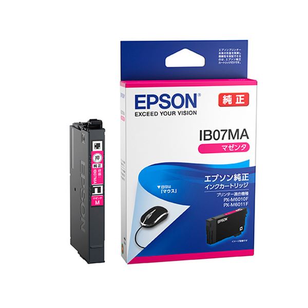 (まとめ) エプソン(EPSON) 【純正】 インクカートリッジ マゼンタ IB07MA 【×10セット】