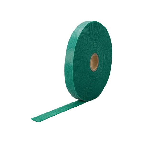 (まとめ) TRUSCO マジックケーブルロールタイ 幅15mm×長さ10m 緑 TRMGTP-15GN 1巻 【×5セット】