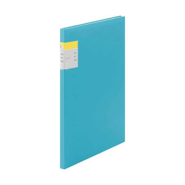 (まとめ) キングジム クリアーファイル カキコA4タテ 20ポケット(小口10枚) 背幅13mm 水色 8632ミス 1冊 【×30セット】 送料無料!