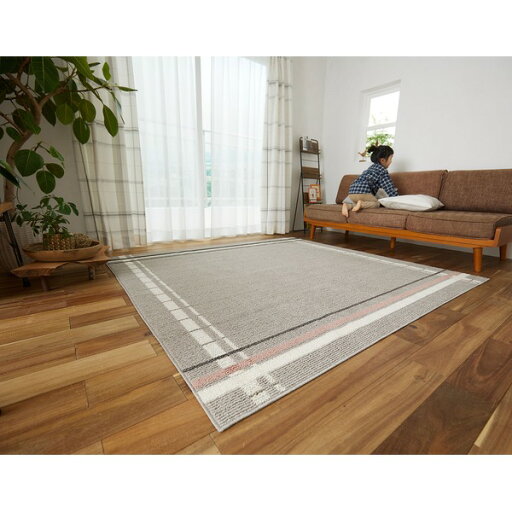 洗える ラグマット/絨毯 【約190×240cm グレー】 防ダニ ホットカーペットカバー対応 コルネラグ フェネートル 日本製 スミノエ【代引不可】 洗える ラグマット/絨毯 【約190×240cm グレー】 防ダニ ホットカーペットカバー対応 コルネラグ フェネートル 日本製 スミノエ【代引不可】