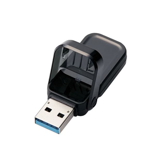 エレコム USBメモリー USB3.1(Gen1)対応 フリップキャップ式 32GB ブラック MF-FCU3032GBK