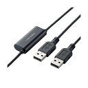 (まとめ）エレコム USB2.0/1.1対応リンクケーブル ブラック 1.2m UC-TV3BK 1本【×3セット】 送料無料！