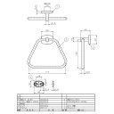 タオルリング/建築金物 【W190×H156mm】 リング：ステンレス 浴室可 〔業務用 建材 建築金具〕 2
