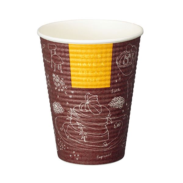 (まとめ) アートナップ エンボスカップ 340ml(11.5オンス) ブレイクタイム 1パック(50個) 【×10セット】