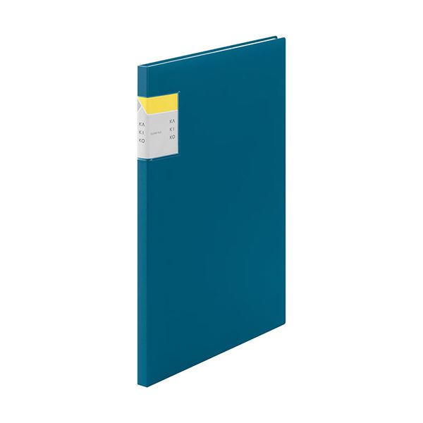 (まとめ) キングジム クリアーファイル カキコA4タテ 20ポケット(小口10枚) 背幅13mm ネイビー 8632ネイ 1冊 【×30セット】 送料無料!