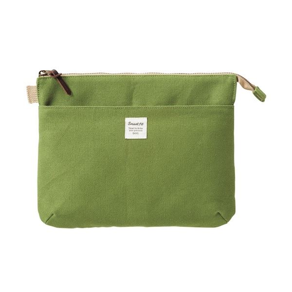 (まとめ) リヒトラブ SMART FIT DAYS サコッシュポーチ (L) グリーン A-7706-7 1個 ショルダーベルト別売 【×3セット】
