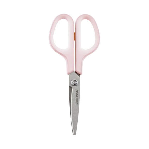 プラス フィットカットカーブ/はさみ ピンク 10本入 SC-175S-AB
