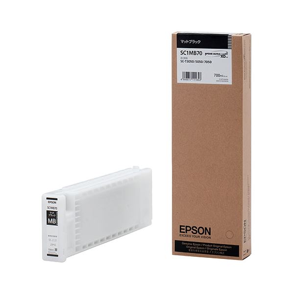 (まとめ) エプソン EPSON インクカートリッジ マットブラック 700ml SC1MB70 1個 【×10セット】のサムネイル