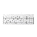 (まとめ)バッファロー USB接続有線フルキーボード 丸洗い対応 ホワイト BSKBU310WHZ 1台【×3セット】(2)