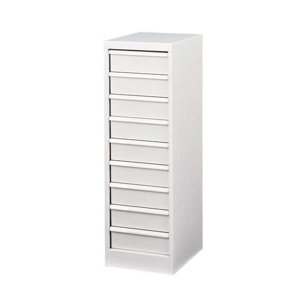 ナカバヤシ アバンテV2 フロアケース カラートレータイプ A4タテ 深9段 マットホワイト AF-M9 1台