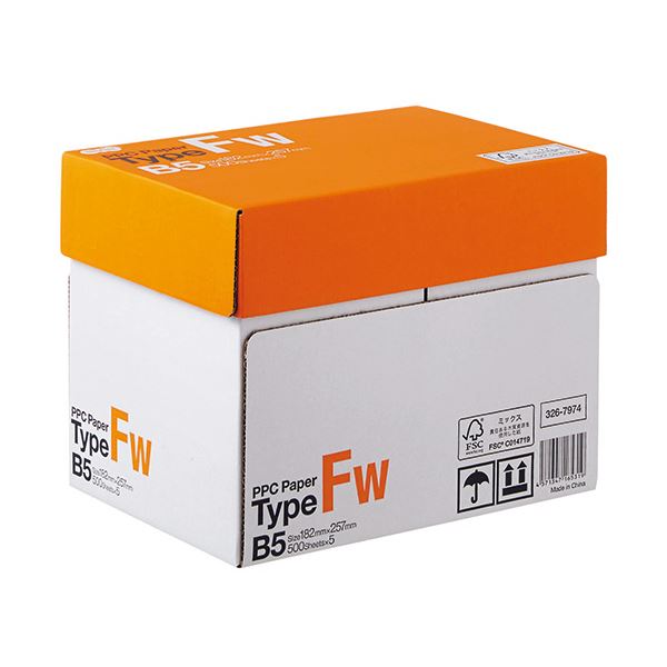 (まとめ)TANOSEE PPC PaperType FW B5 1箱(2500枚:500枚×5冊) 【×3セット】