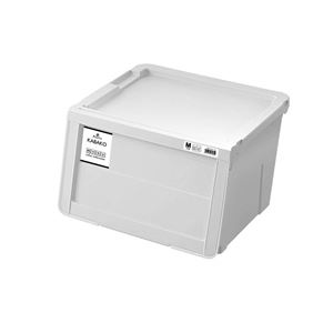 収納ボックス 収納ケース 幅45cm Mサイズ ホワイト 8個組 スタッキング キャスター対応 日本製 プロフィックス カバコ