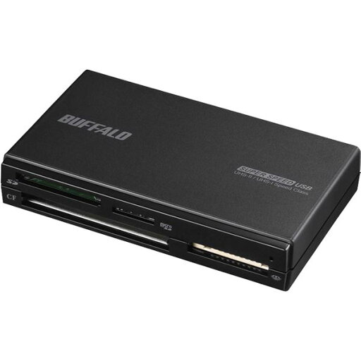 バッファロー UHS-II対応 USB3.0 マルチカードリーダー ブラック BSCR700U3BK バッファロー UHS-II対応 USB3.0 マルチカードリーダー ブラック BSCR700U3BK