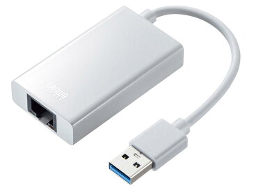 USB3.1-LAN変換アダプタ(USBハブポート付・ホワイト)　USB-CVLAN3W