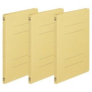 TANOSEE フラットファイル(ノンステープルタイプ) A4タテ 150枚収容 背幅18mm 黄 1パック(3冊) 　送料込み！