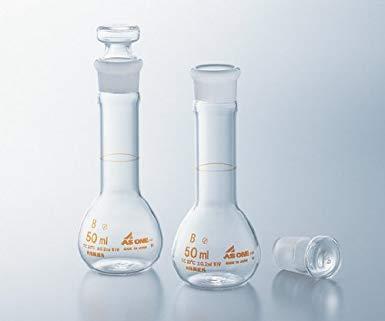 短型メスフラスコ 白 250mL 1-8566-04 　送料込み！