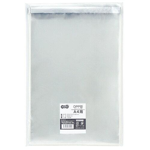TANOSEE OPP袋 フタ・テープ付 A4用 225×310+40mm 1パック(100枚)(TOP225TS) 　送料込み！