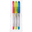 TANOSEE 蛍光マーカー(直液式) シングルタイプ 3色セット(TS-LMSL-3P) 送料込み!