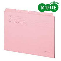 TANOSEE カットフォルダー 4山 A4 ピンク 4冊入(1組)(OSA4-CF4P) 　送料込み！