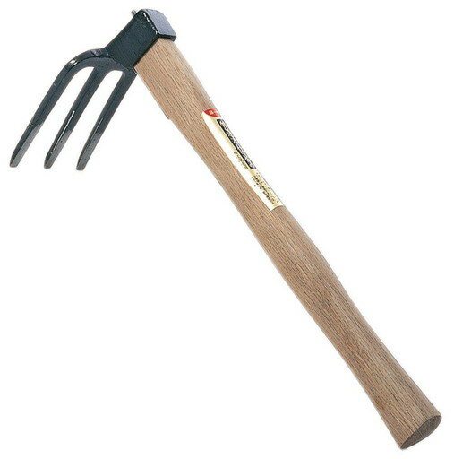 121113 特選 片手三本鍬 85×150×360mm樫柄(鍛造品) 　送料込み！