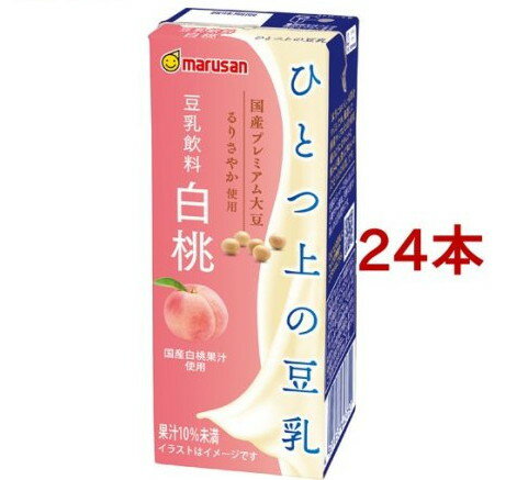 マルサン ソイプレミアム ひとつ上の豆乳 白桃(200ml*48本セット)【マルサン】