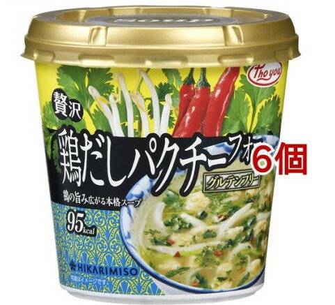 ひかり味噌 Pho you 贅沢鶏だしパクチーフォーカップ(6個セット)【ひかり味噌】